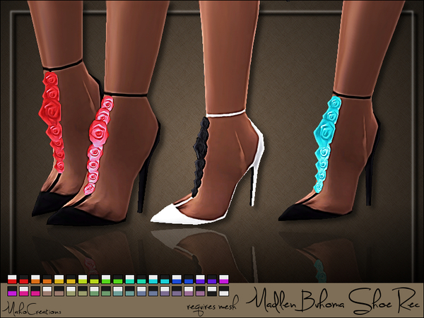 Sims 4 Madlen Buhoma Shoes Recolor by MahoCreations at TSR
