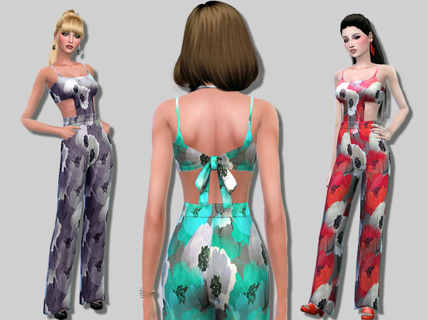 Sims 4 Summer jumpsuit by Simalicious at TSR