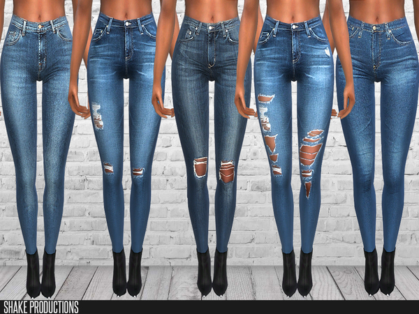 Sims 4 123 SET 6 Different Jeans by ShakeProductions at TSR