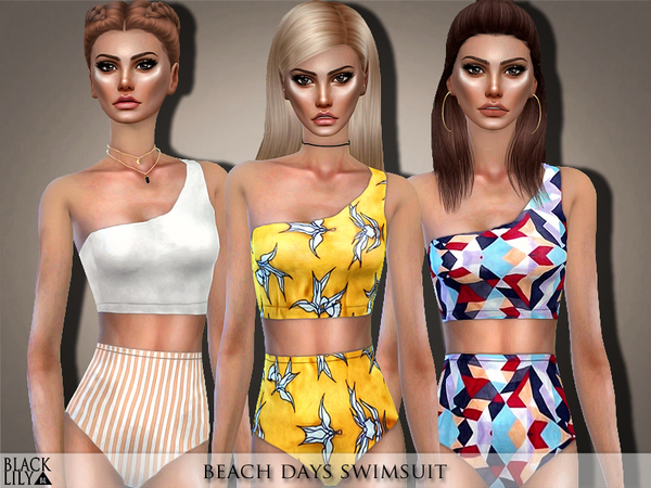 Sims 4 Beach Days Swimsuit by Black Lily at TSR