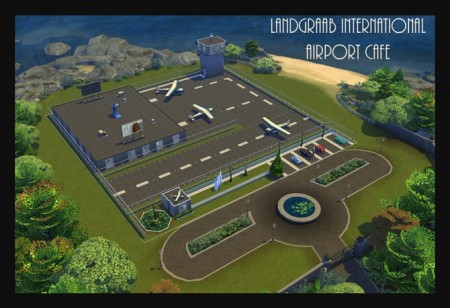 Landgraab International Airport Cafe Lot NO CC by Simmiller at Mod The Sims