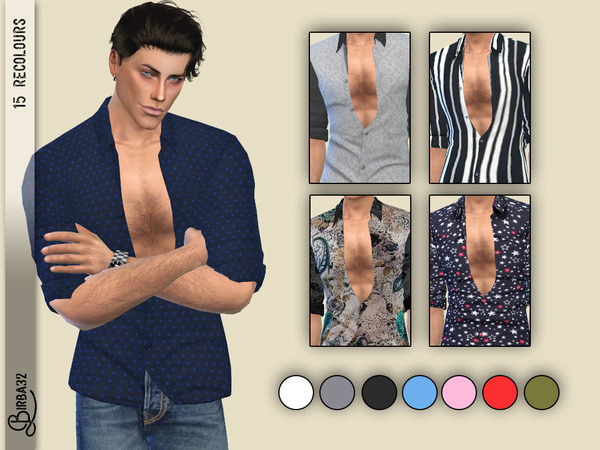 Sims 4 Alex shirts by Birba32 at TSR