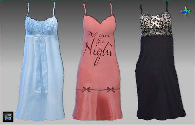 Sims 4 6 Nightgowns by Mabra at Arte Della Vita