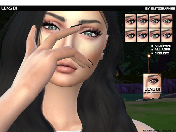 Sims 4 Lens 01 (Face Paint) by simtographies at TSR