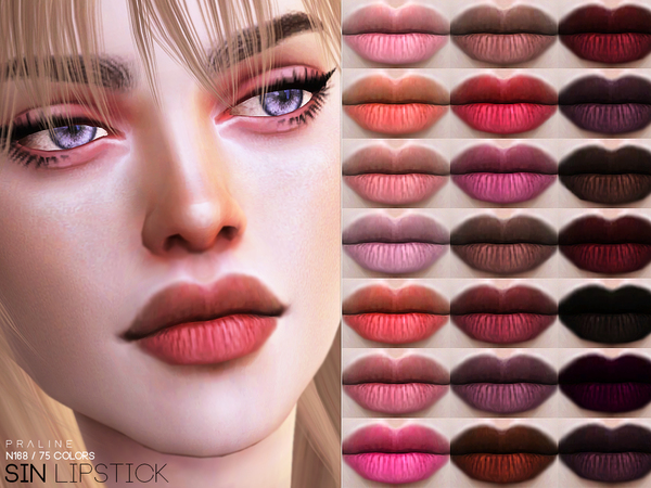 Sims 4 Sin Lipstick N168 by Pralinesims at TSR