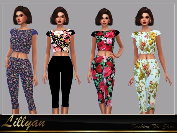 Sims 4 Athletic Outfits Susana by LYLLYAN at TSR