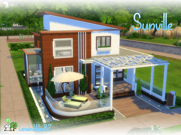 Sims 4 Sunville house No CC by lenabubbles82 at TSR