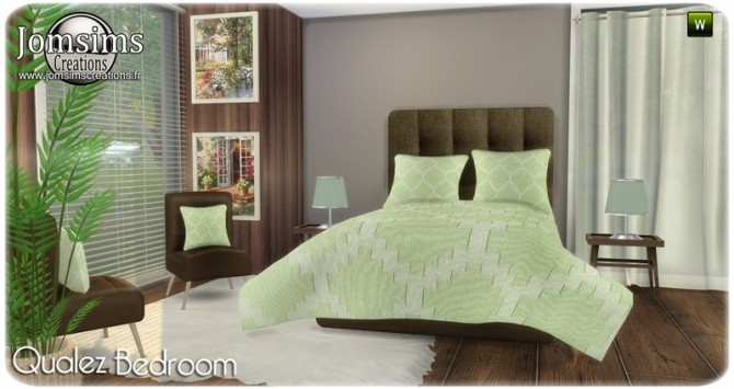 Sims 4 Qualez bedroom at Jomsims Creations