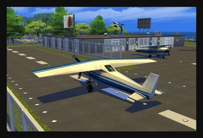 Sims 4 Landgraab International Airport Cafe Lot NO CC by Simmiller at Mod The Sims