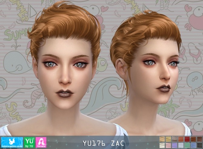 Sims 4 YU176 Zac hair F (P) at Newsea Sims 4
