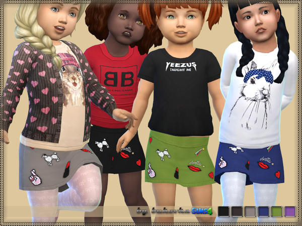 Sims 4 Skirt & Tags by bukovka at TSR