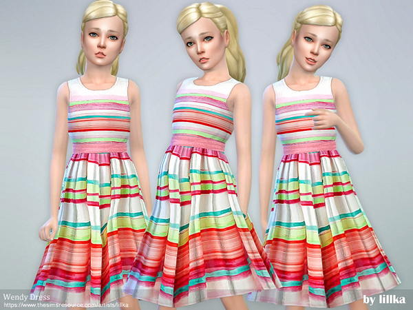 Sims 4 Wendy Dress by lillka at TSR