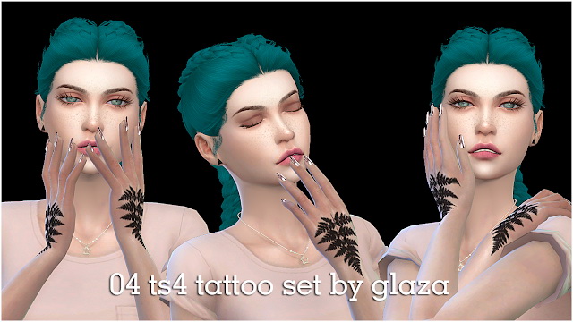Sims 4 Tattoo set 04 at All by Glaza