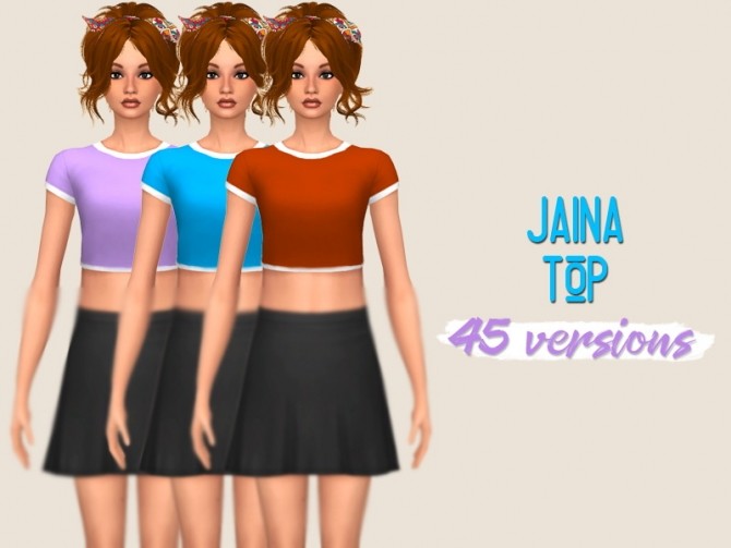 Sims 4 Manueapinnys Jaina top recolors at Midnightskysims