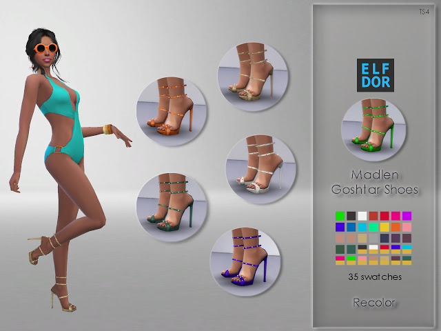 Sims 4 Madlen Goshtar Shoes Recolor at Elfdor Sims