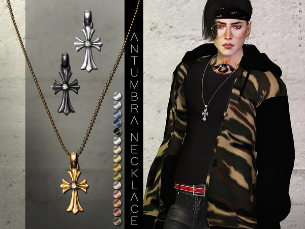 Sims 4 Antumbra Necklace by Pralinesims at TSR