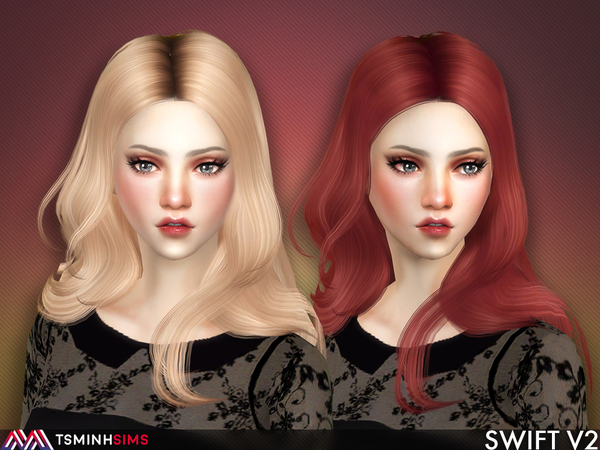 Sims 4 Swift Hair 57 V2 by TsminhSims at TSR
