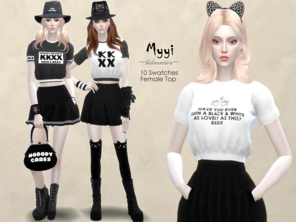 Sims 4 MYYI Crop Top Female by Helsoseira at TSR