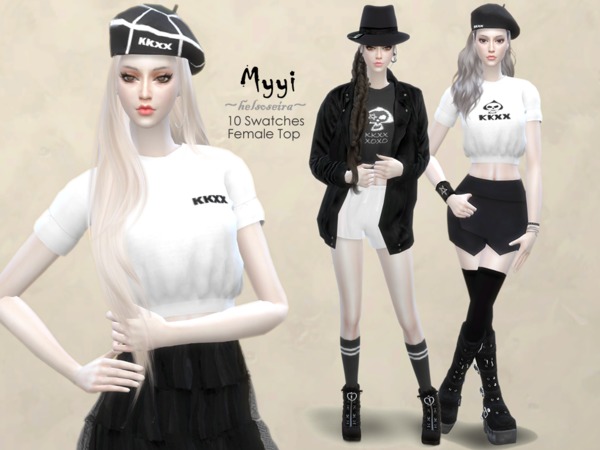 Sims 4 MYYI Crop Top Female by Helsoseira at TSR
