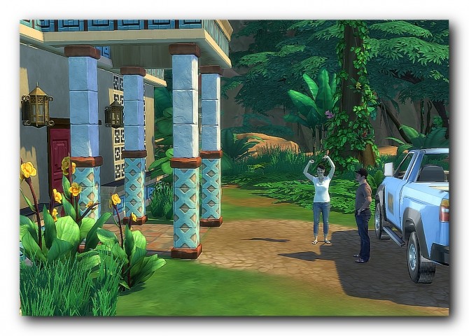 Sims 4 Exotic base in the jungle at Architectural tricks from Dalila