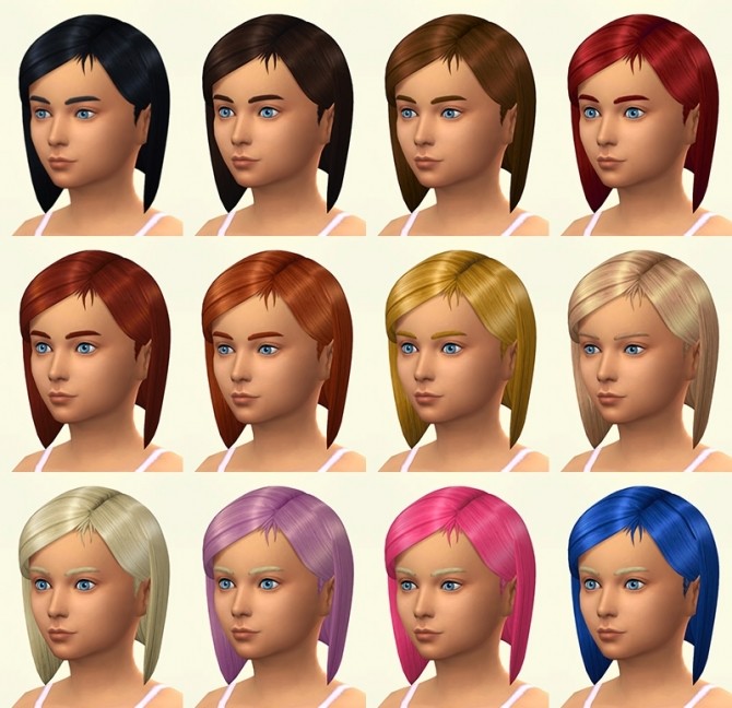 Sims 4 Agathe hair for kids by Delise at Sims Artists