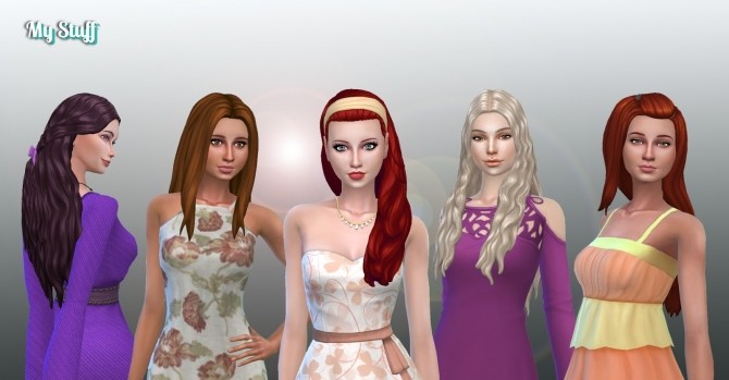 Sims 4 Female Long Hair Pack 16 at My Stuff
