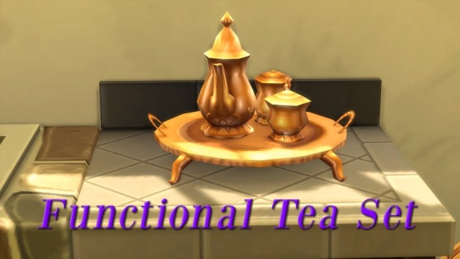 Sims 4 Functional Royal Blackhart Tea Set by SweetMelodyxx at Mod The Sims