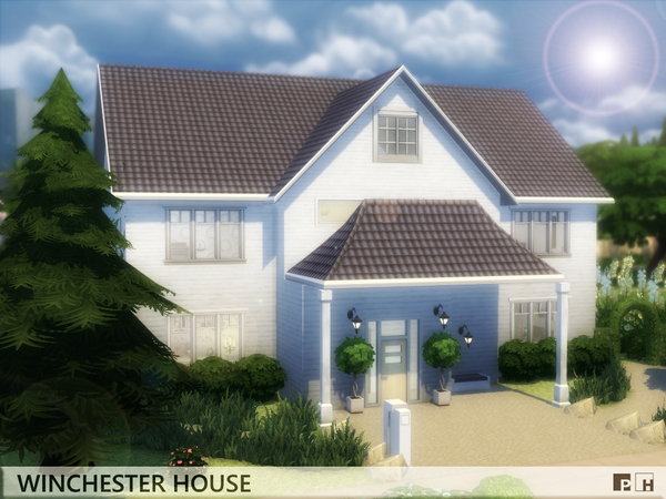 Sims 4 Winchester House by Pinkfizzzzz at TSR
