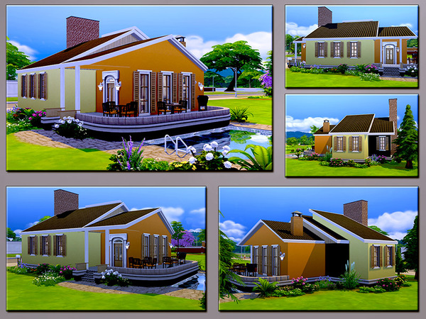 Sims 4 MB Country Colors family home by matomibotaki at TSR
