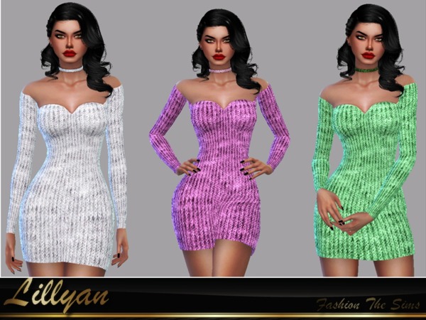 Sims 4 Dress Samanta by LYLLYAN at TSR