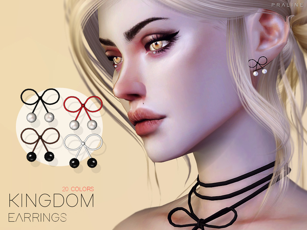 Sims 4 Kingdom Earrings by Pralinesims at TSR