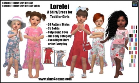 Lorelei shirt dress by SamanthaGump at Sims 4 Nexus » Sims 4 Updates