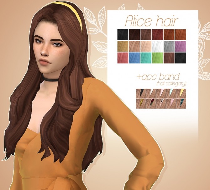 Sims 4 Alice hair + acc band at Merakisims