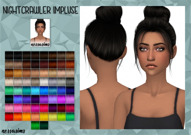 Nightcrawler impluse hair retexture at Nessa Sims » Sims 4 Updates
