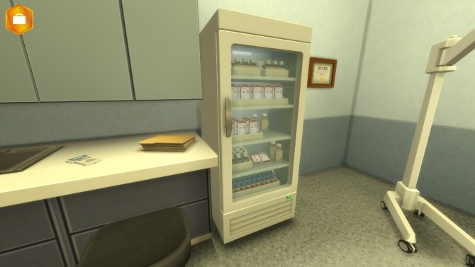 Sims 4 Fridge for hospital by Séri at Mod The Sims
