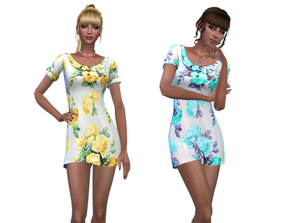 Sims 4 April dress by Simalicious at TSR