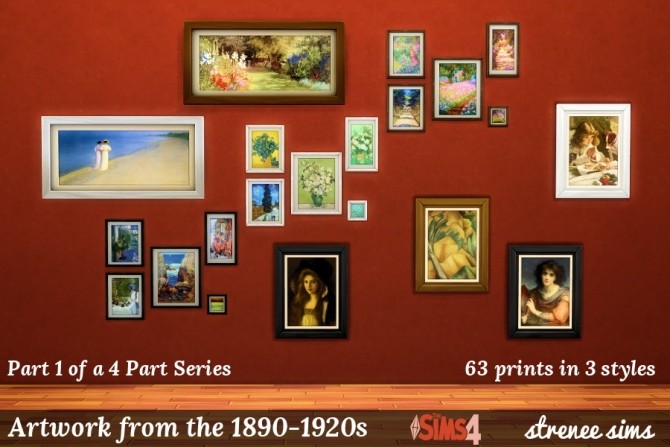 Sims 4 Artwork from the 1890 1910s at Strenee Sims