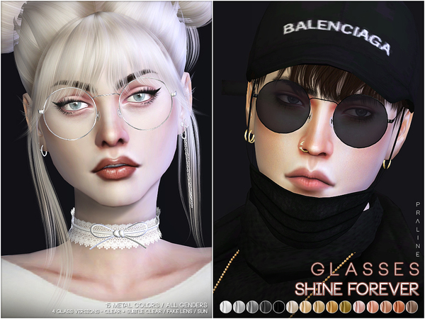 Sims 4 Shine Forever Glasses by Pralinesims at TSR