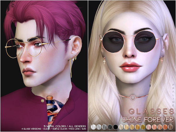 Sims 4 Shine Forever Glasses by Pralinesims at TSR