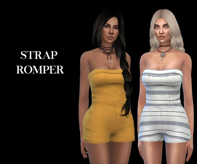 Sims 4 Strap Romper (P) at Leo Sims