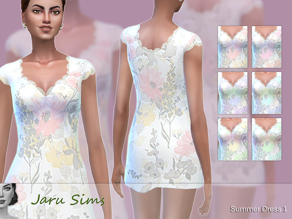 Sims 4 Summer Dress 1 by Jaru Sims at TSR