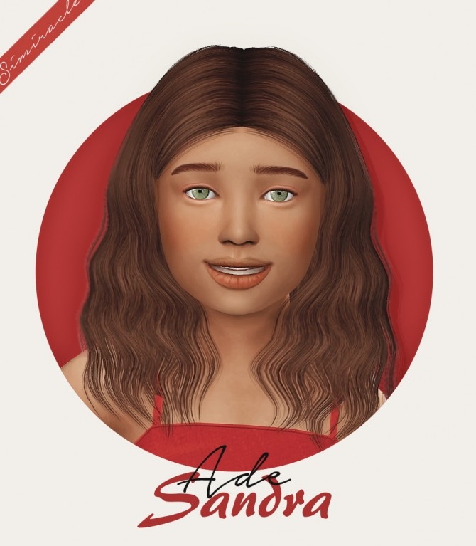 Sims 4 Ade Sandra Hair Kids Version at Simiracle