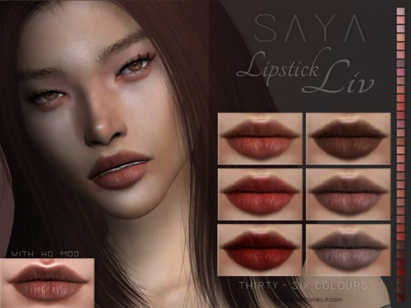 Sims 4 Liv Lipstick by SayaSims at TSR