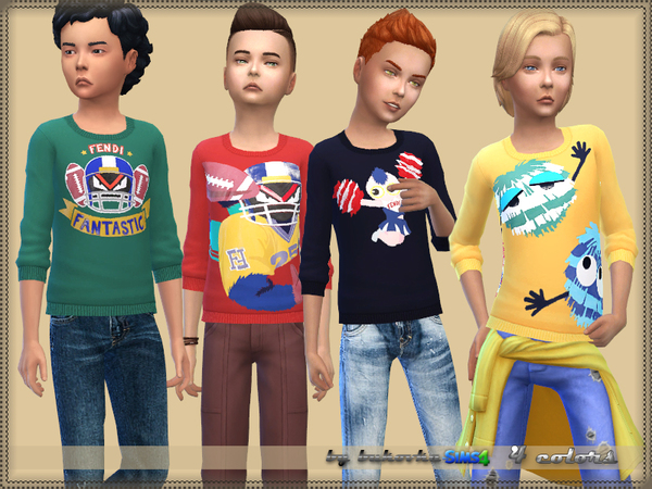 Sims 4 Sweater Boy by bukovka at TSR