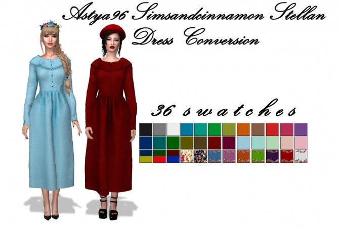 Sims 4 Simsandcinnamon Stellan Dress Conversion at Astya96