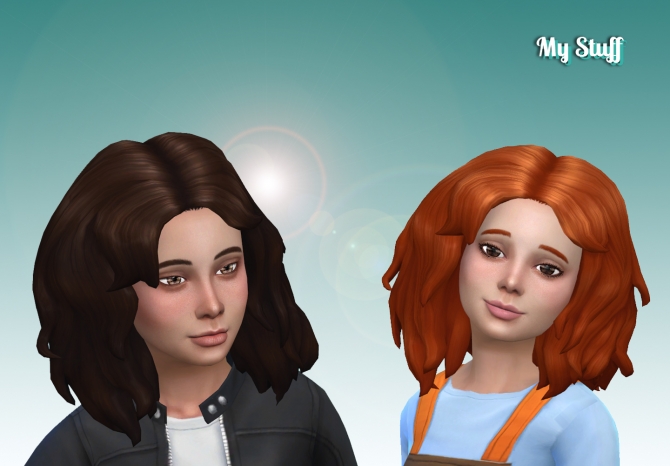 Medium Messy Hair for Kids at My Stuff » Sims 4 Updates