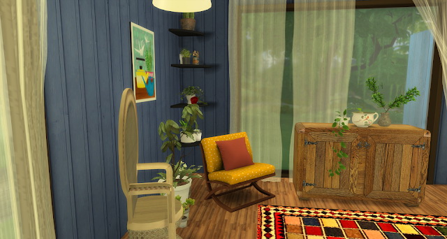 Sims 4 Mitch Colorful and Eclectic room at Pandasht Productions