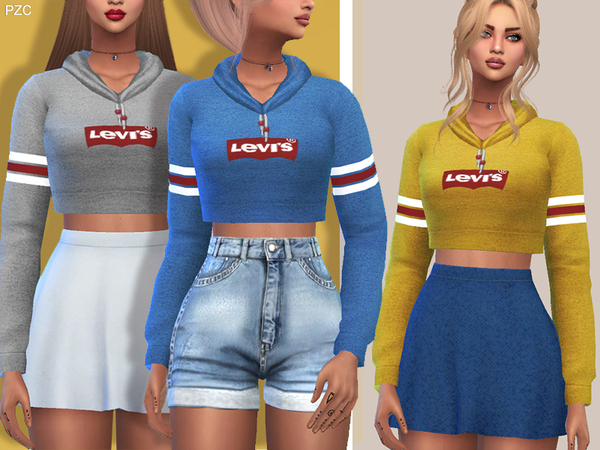 Sims 4 Sporty and Everyday Hoodie by Pinkzombiecupcakes at TSR