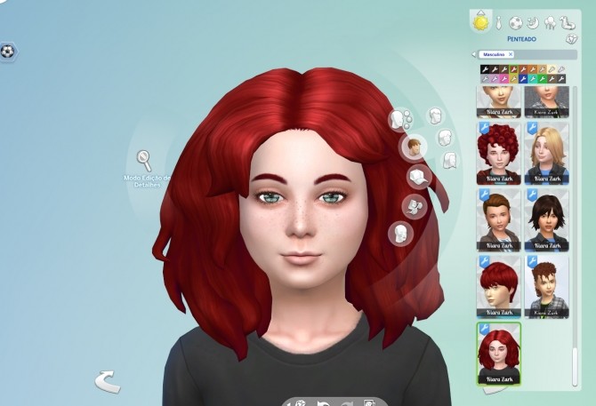 Sims 4 Medium Messy Hair for Kids at My Stuff