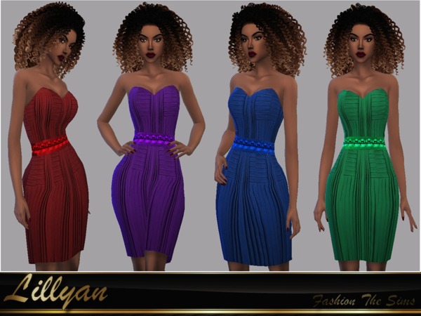 Sims 4 Dress Aurora by LYLLYAN at TSR